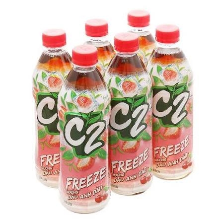 Trà C2 Hương Dâu Anh Đào Freeze (455ML*24 chai)