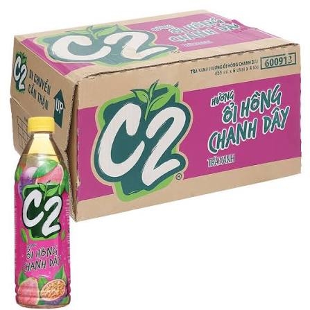 Trà Xanh Hương Ổi Hồng Chanh Dây C2 (455ML*24 chai)