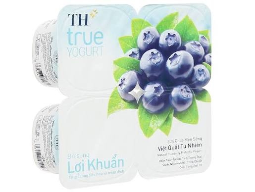Sữa Chua Ăn Việt Quất TH TRUE YOGURT (100G*48 Hũ)