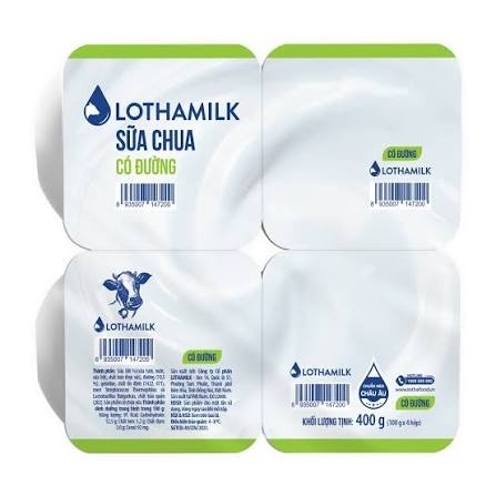 Sữa Chua Lothamilk Có Đường (100G * 48 Hộp)