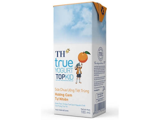 Sữa Chua Uống Tiệt Trùng Cam Topkid (180ML*48 Hộp)