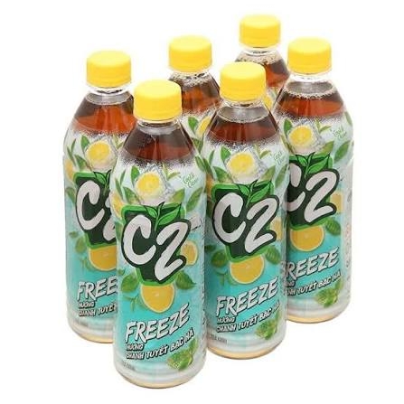 Trà C2 Hương Chanh Tuyết Bạc Hà FREEZE (455ML*24 chai)
