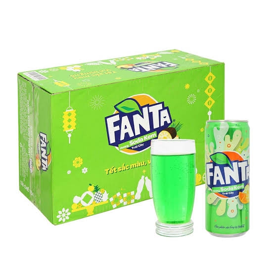 Đồ Uống Fanta Hương Soda Kem Trái Cây (320Ml *24 Lon)