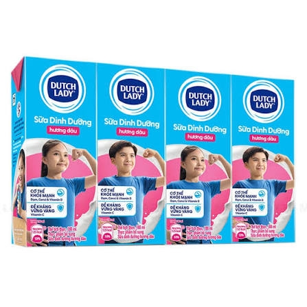 Sữa Tiệt Trùng Dutch Lady Hương Dâu (180ML*48 Hộp)