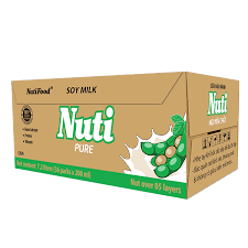 Sữa Đậu Nành Bịch Nuti Nguyên Chất (200ml*36 Bịch)