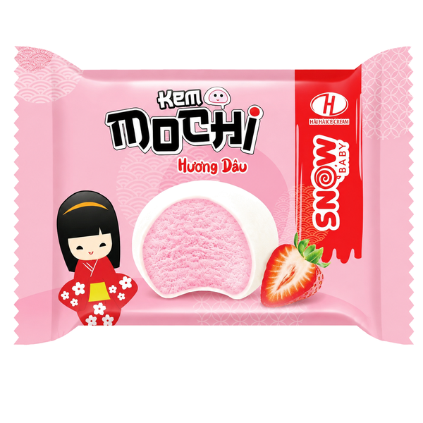 Kem mochi hương Dâu Snow baby ( 24 cây * 1 hộp )