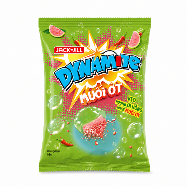 Kẹo Dynamite Muối Ớt Hương Ổi Hồng Nhân Muối Ớt 96g
