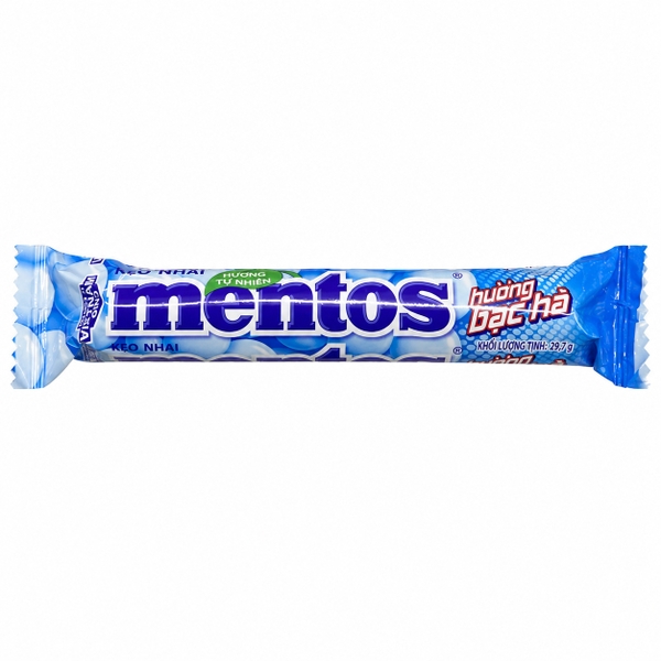 Kẹo nhai Mentos hương Bạc Hà (16 thỏi * 24 hộp)