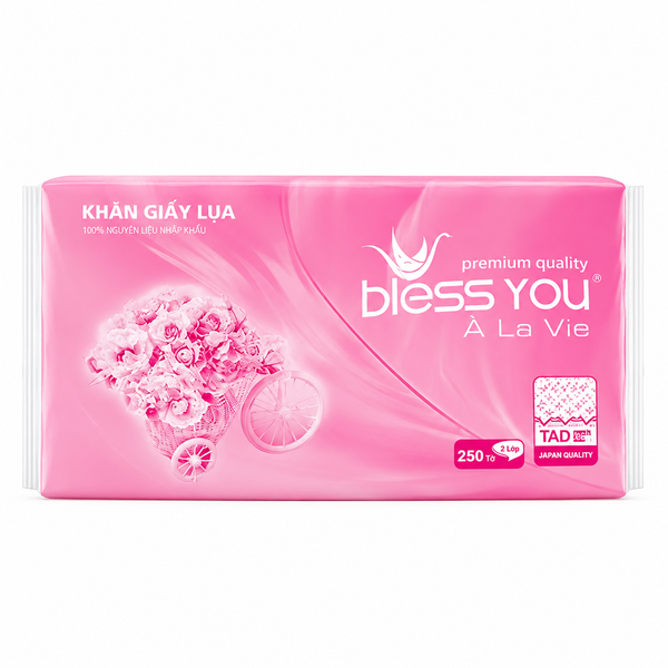 Khăn Softpack Bless You Alavie 250 Tờ (250 Tờ * 40 Bịch)