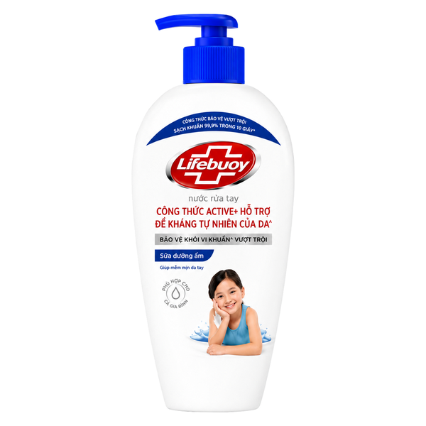 Lifebuoy Nước Rửa Tay Sữa Dưỡng Ẩm (180G * 36 Chai)