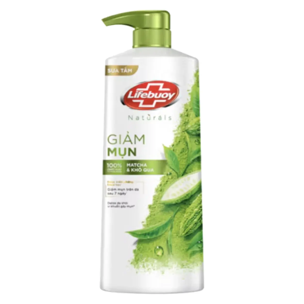 Lifebuoy Sữa Tắm Giảm Mụn Lưng Trà Xanh & Khổ Qua (800G * 12 Chai)
