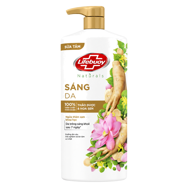 Lifebuoy Sữa Tắm Sáng Da Thảo Dược & Hoa Sen (800G * 12 Chai)