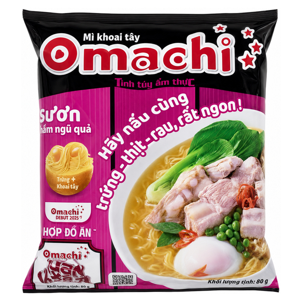 Mì dinh dưỡng khoai tây Omachi Sườn hầm ngũ quả (80G * 30 Gói)