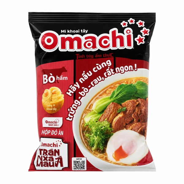 Mì Dinh Dưỡng Khoai Tây Omachi Xốt Bò Hầm (81G*30 Gói)