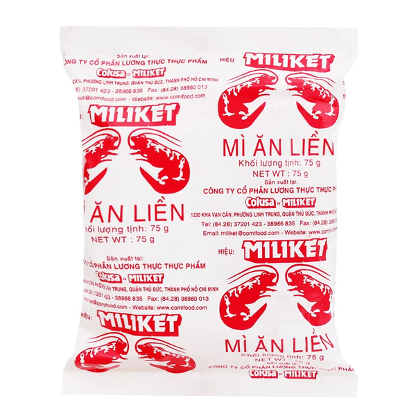 Mì Miliket Hương Vị Tôm (65G*30 Gói )