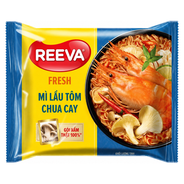 Mì Reeva Fresh Lẩu Tôm Chua Cay (85G*30 Gói)
