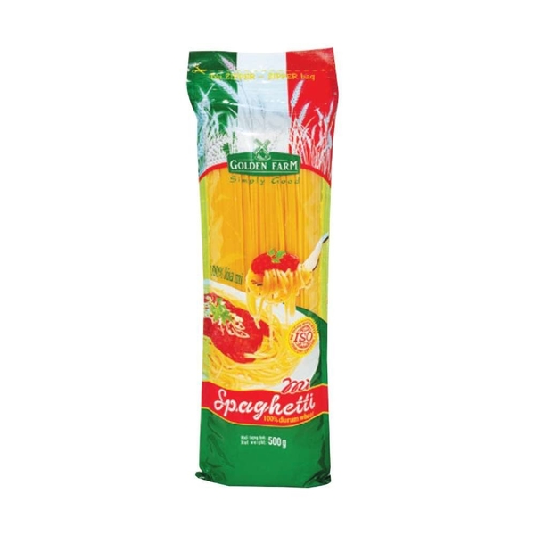 Mì Spaghetti – Golden Farm Không Túi Khóa (500G*20 Gói)