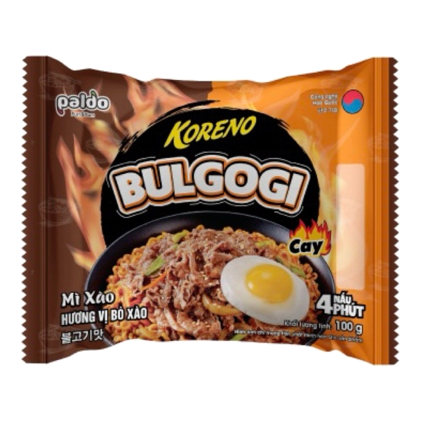 Mì Xào Hương Vị Bò Xào Bulgogi Phômai Cay Koreno (100G * 30 Gói)