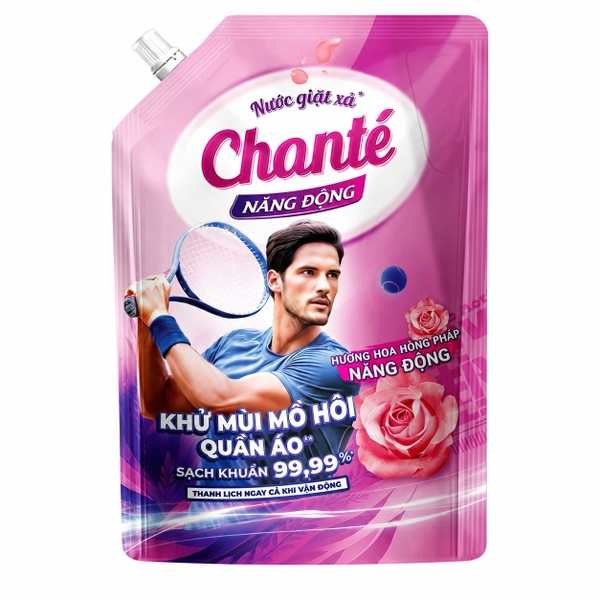 Nước Giặt Xả Chante Active (3.2kg x 4 túi)