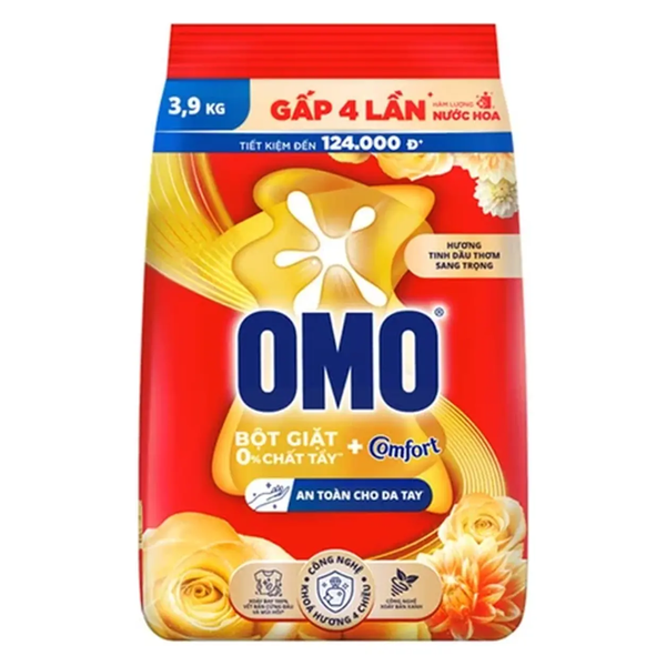 OMO Bột Giặt Comfort Tinh Dầu Thơm Sang Trọng (3.9KG * 3 Gói)
