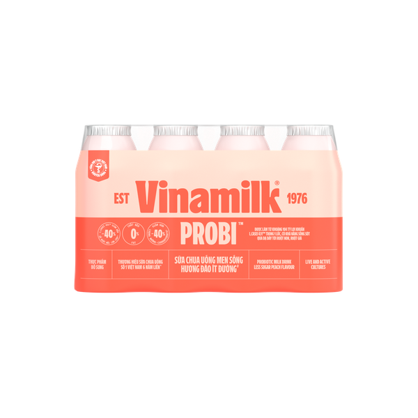 Sữa Chua Uống Vinamilk Probi Hương Đào (130ML*24 Chai)