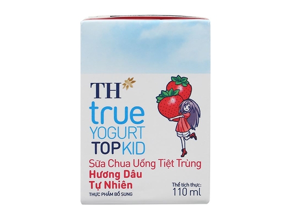 Sữa Chua Uống Tiệt Trùng Topkid Dâu (110ML*48 Hộp)