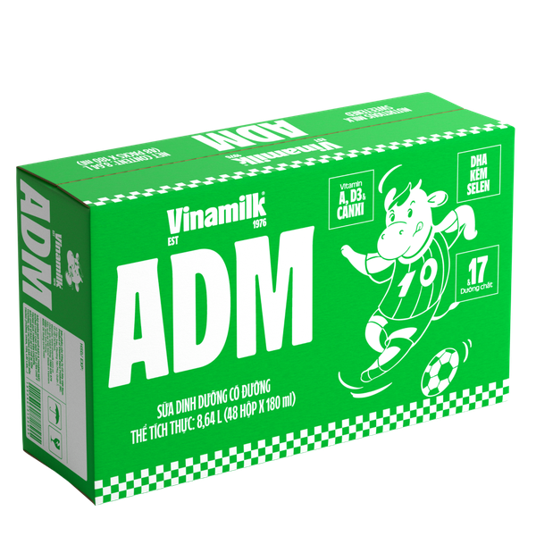 Sữa Dinh Dưỡng Có Đường Vinamilk Adm (180Ml*48 hộp)