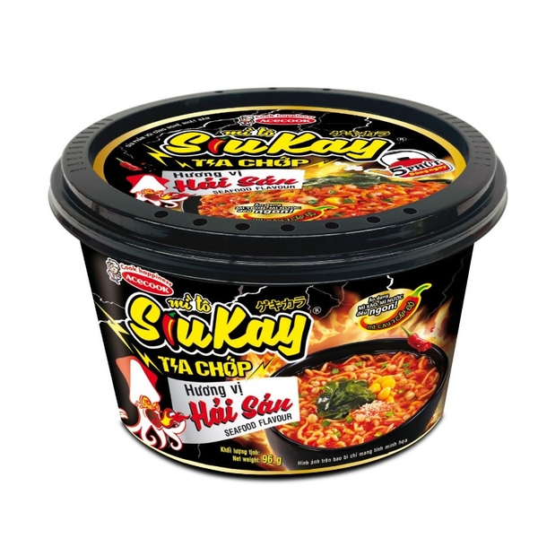Mì Tô SiuKay Tia Chớp Hương Vị Hải Sản ( 96G*12 tô )