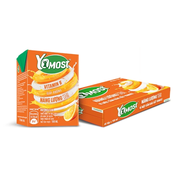Sữa Chua Lên Men Yomost Cam (100Ml*48 Hộp)
