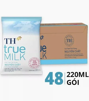 Sữa Tươi Tiệt Trùng Nguyên Chất TH True Milk (220ML*48 bịch)