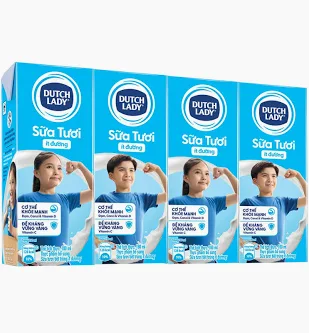 Sữa Tươi Tiệt Trùng Dutch Lady Ít Đường (180Ml*48 Hộp)