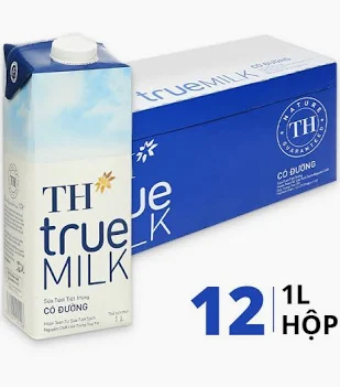 Sữa Tươi Tiệt Trùng Có Đường TH True Milk (1L*12 hộp)