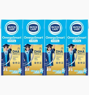 Sữa Dinh Dưỡng Dutch Lady Omegasmart Ít Đường (180Ml*48 Hộp)