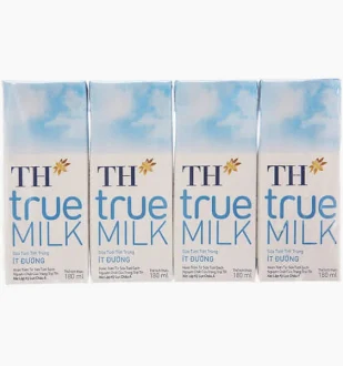 Sữa Tươi Tiệt Trùng Ít Đường TH True Milk (180ML*48 hộp)