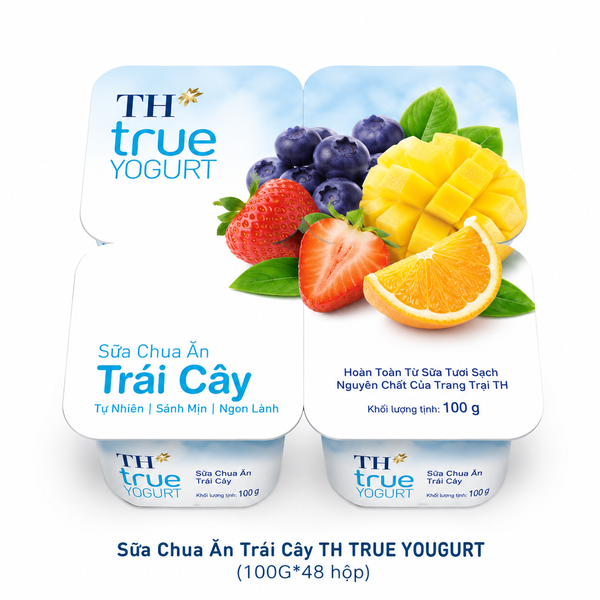 Sữa Chua Ăn Trái Cây TH TRUE YOUGURT (100G*48 Hũ)