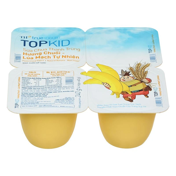 Sữa Chua TH Tiệt Trùng TOPKID Chuối Lúa Mạch 60G