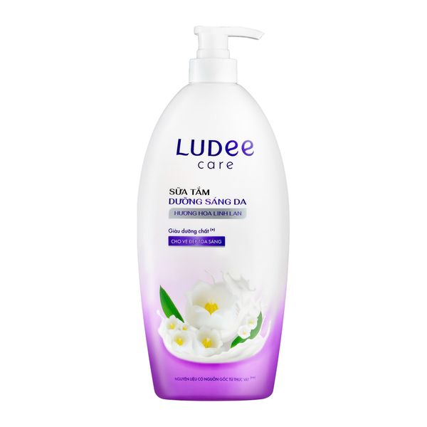 Sữa Tắm Dưỡng Sáng Da LUDEE CARE Hương Hoa Linh Lan 1L (QC 12 chai/ thùng)