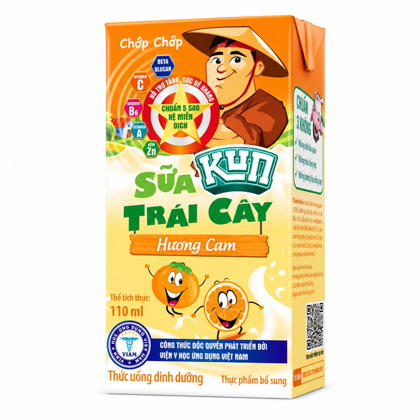 Sữa Trái Cây Kun Hương Cam 110ML