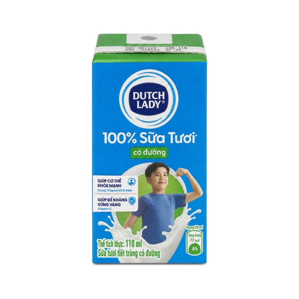 Sữa Tươi Tiệt Trùng Dutch Lady Có Đường (110ML * 48 Hộp)