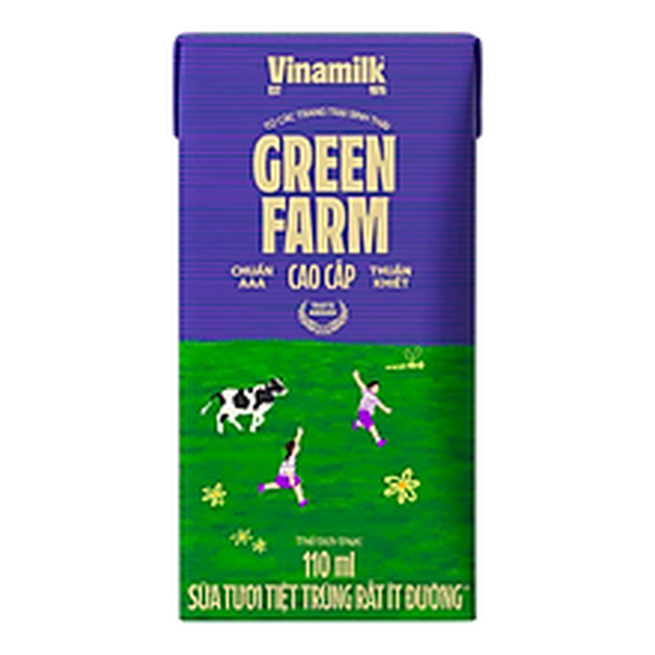 Sữa Tươi Tiệt Trùng Rất Ít Đường Vinamilk Green Farm (110Ml* 48 hôp)