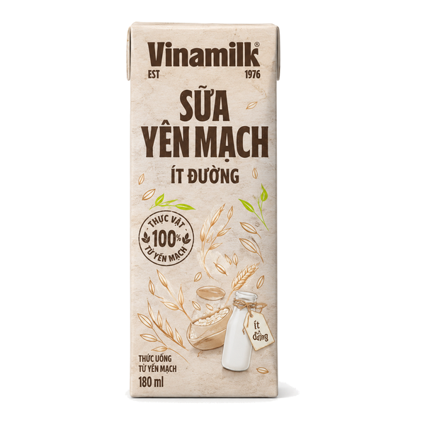 Sữa Yến Mạch Vinamilk Hộp 180Ml (180Ml*24Hộp)