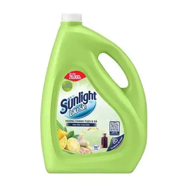 Sunlight Nước Lau Sàn BioShield Hương Chanh Yuzu & Sả (3.4KG * 3 Can)