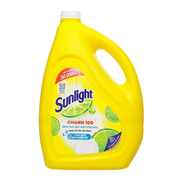 Sunlight Nước Rửa Chén Chanh Mới (3.6KG * 3 Can)
