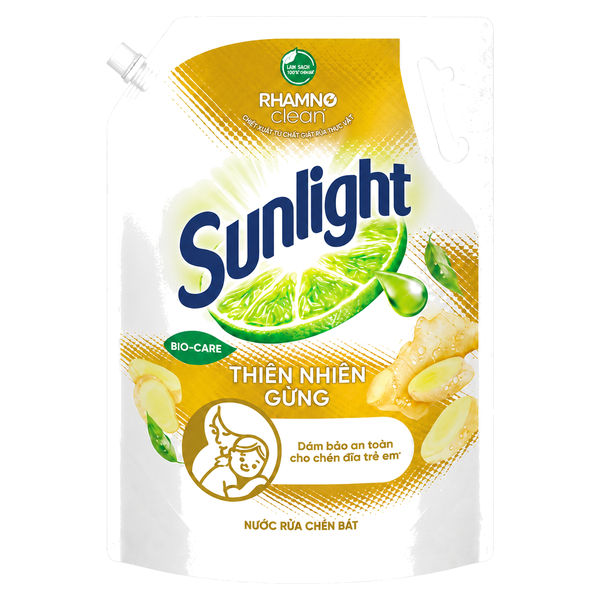 Sunlight Nước Rửa Chén Thiên Nhiên Gừng (3.3KG * 4 Túi)