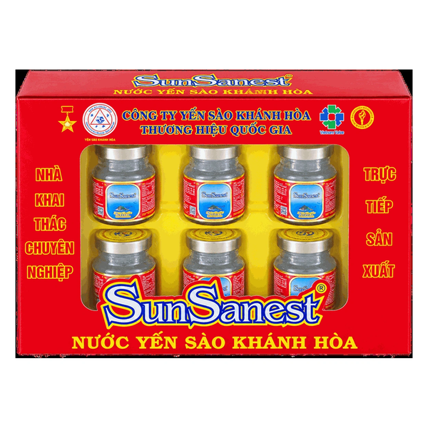 Nước Yến SunSanest Hộp 6 lọ có đường (105h6)