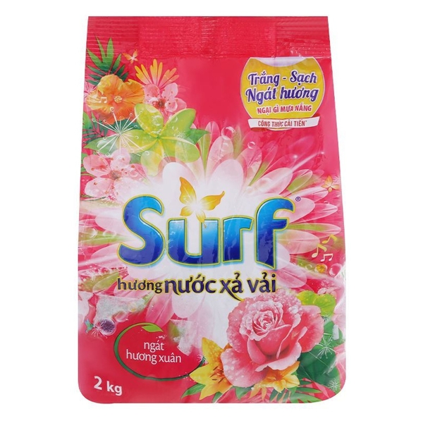 SURF Bột Giặt Hương Nước Xả Vải Ngát Hương Xuân (2kg*6 gói)