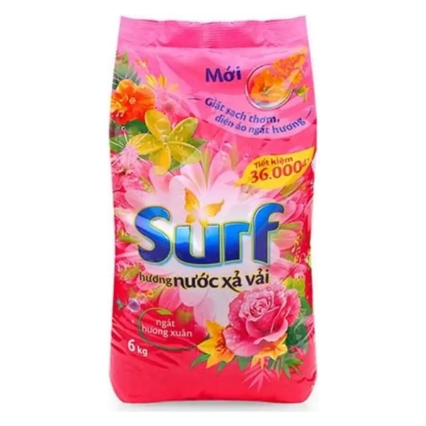 SURF Bột Giặt Hương Nước Xả Vải Ngát Hương Xuân (5.5kg*3 gói)