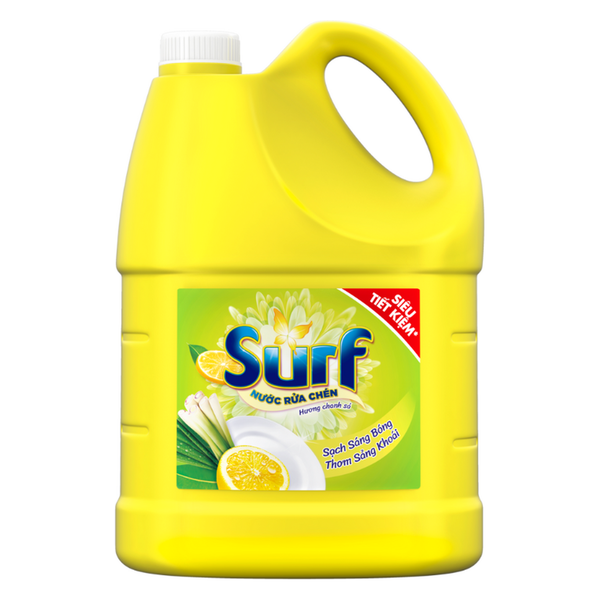 SURF Nước Rửa Chén Hương Chanh Sả (3.4kg * 3 can)