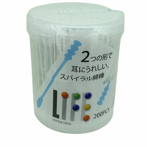Tăm Bông Life Xoắn Hộp 200 Chiếc (8075) (200 Chiếc * 24 Hộp)