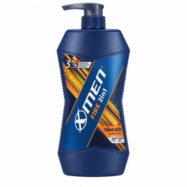Tắm Gội Nước Hoa X-Men Fire 2In1 Thơm Lâu Sạch Sâu (650G*7 Chai)